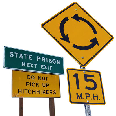 إشارة الحد من السرعة المرورية ألومنيوم لوح إشارة المرورية العاكسة إشارات الطريق البطيئة للسلامة على الطرق