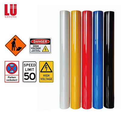 Self Adhesive Glass Beads Reflective Sheeting Printable Advertisement Grade Reflective Sticker for Traffic Signs