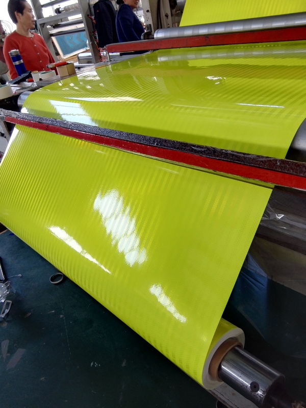 PET Prismatic Reflective Sheet Film Vinyl Roadway Safety Roll وضوح عالية ملصق ملصق ريترو أصفر أخضر لون