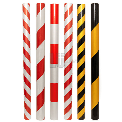 Custom PET Adhesive Reflective Stripe Tape Red And White Warning Tape Twill Stripe Reflective Tape For Trucks