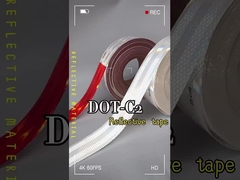 الشاحنة الرائدة المقاومة للماء اللاصقة DOT C2 الشريط العاكس الأحمر والأبيض لسلامة المرور